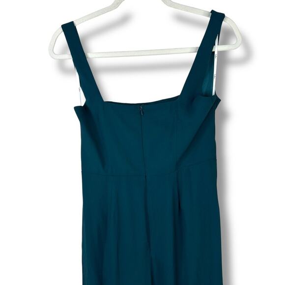Lulus NWT Glamorous Disposition Emerald Green Square Neckline Ruched Maxi Dress - Picture 8 of 10